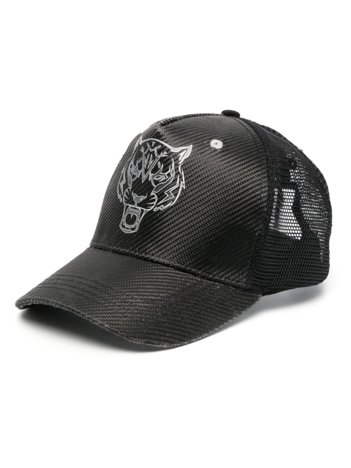 

Plein Sport кепка Tiger с закругленным козырьком, черный
