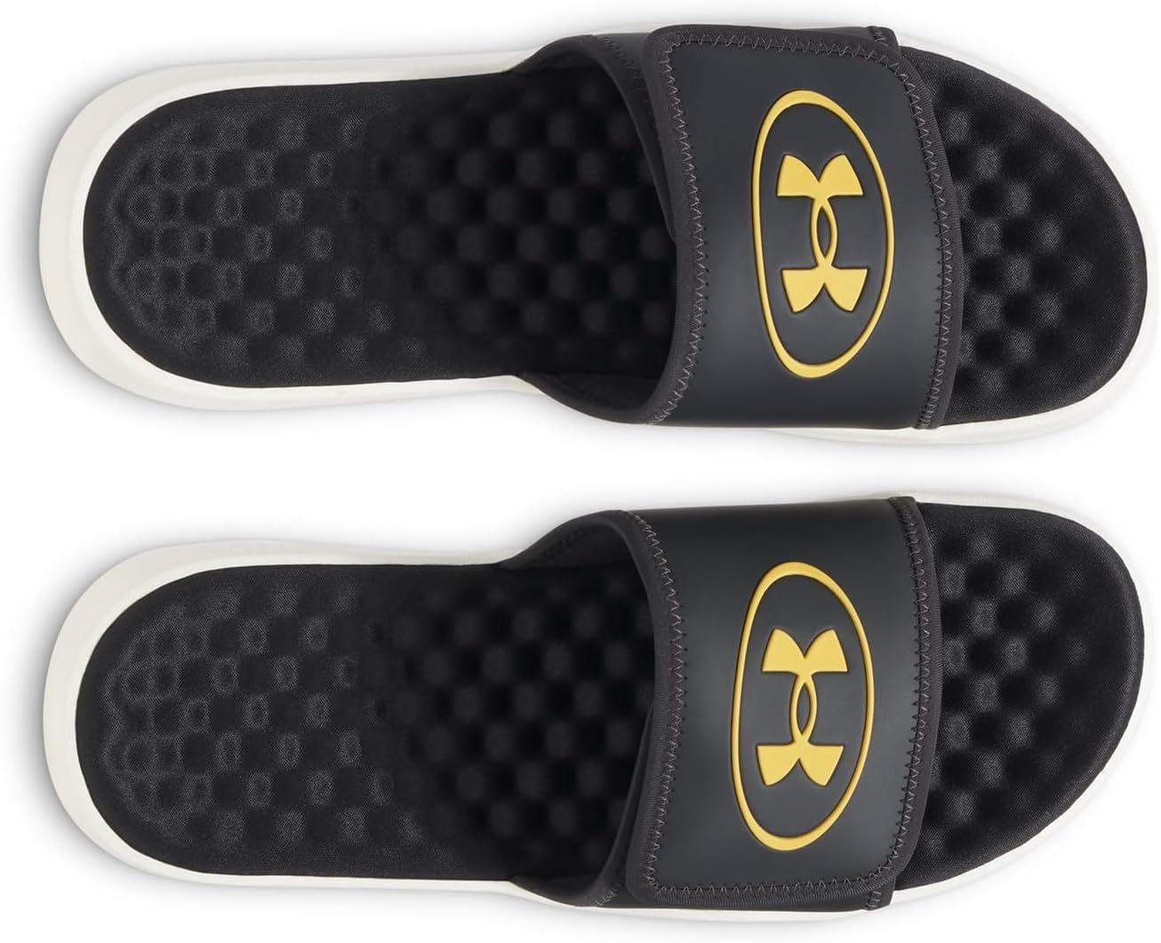 Under Armour мужские сланцы Ignite Pro 8, (025) Galaxy Black/White Quartz/Orange Shock — фото 4
