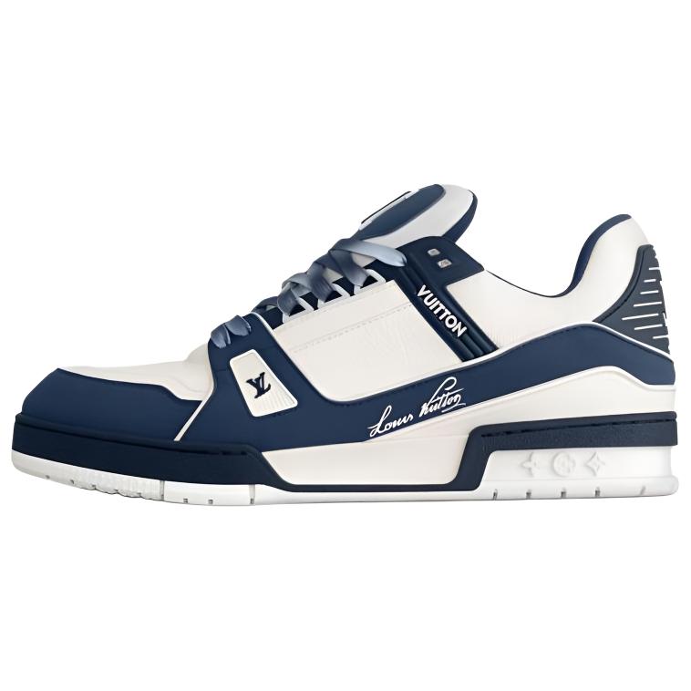 

LOUIS VUITTON Тренировочные кроссовки low top Skateboard Shoes мужские белый синий