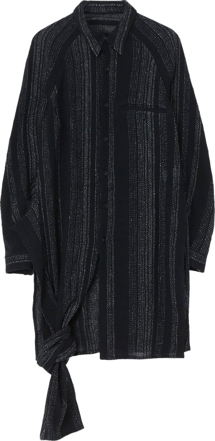 

Рубашка Yohji Yamamoto Pour Homme Hem Knot Stripe 'Black', черный