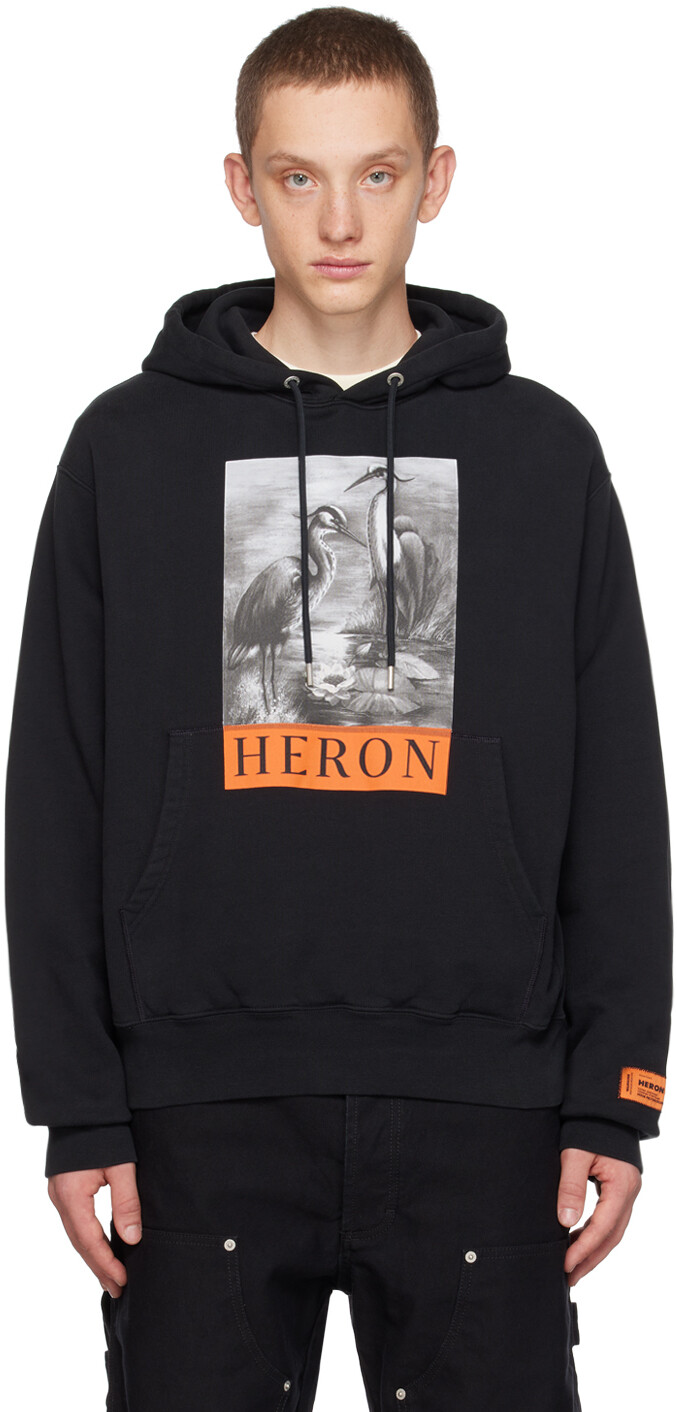 

Черная толстовка с цаплей Heron Preston, Черный, Черная толстовка с цаплей Heron Preston