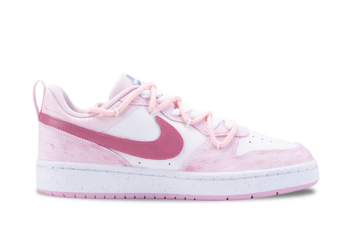 Кроссовки для скейтбординга Nike Court Borough Pink Mist Yarn Leather розовые — фото 4
