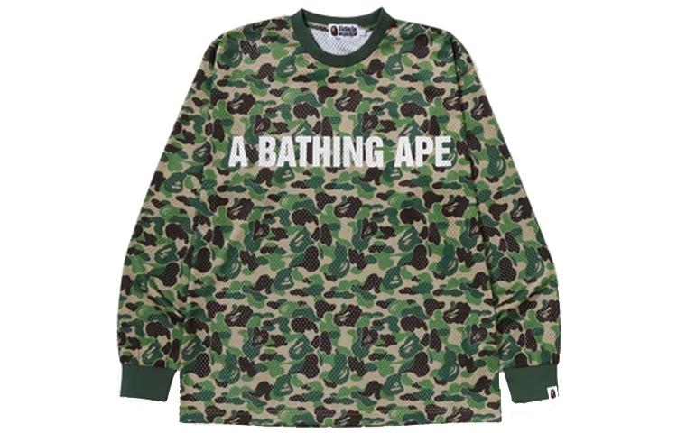 

Футболка свободного кроя BAPE ABC Camo Mesh с длинным рукавом A Bathing Ape, цвет Peach