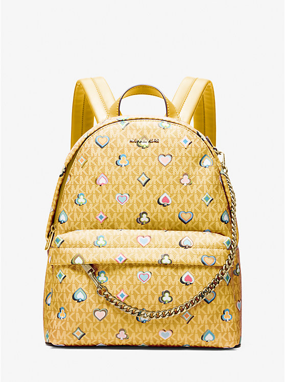 

Средний рюкзак Slater с фирменным принтом Michael Kors, желтый