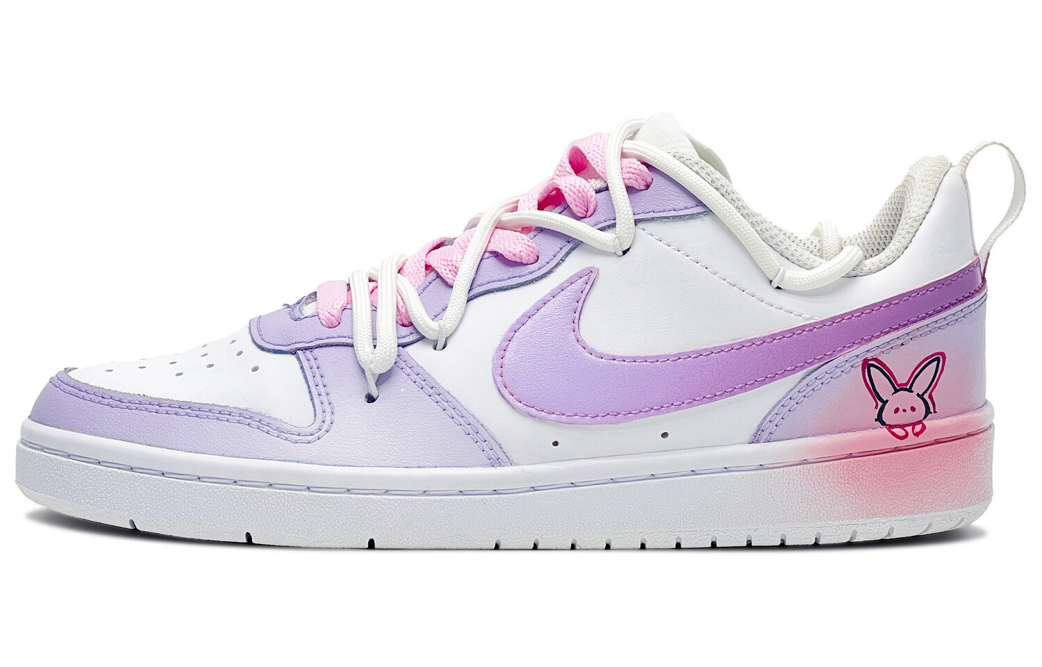 

Кроссовки Nike Court Borough Skateboarding Shoes Women's Low-top White/purple, светло-фиолетовый