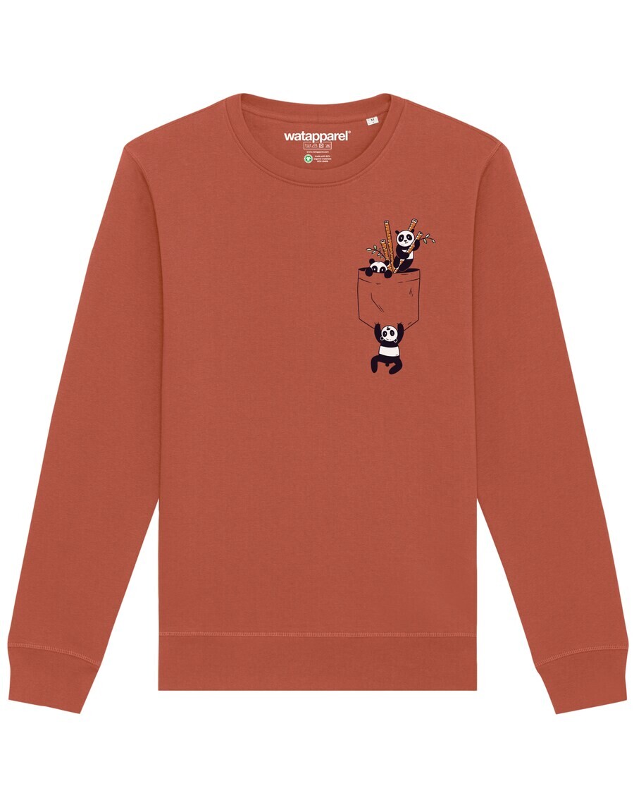 

Свитер Watapparel Sweatshirt Pocket Pandas, цвет auburn