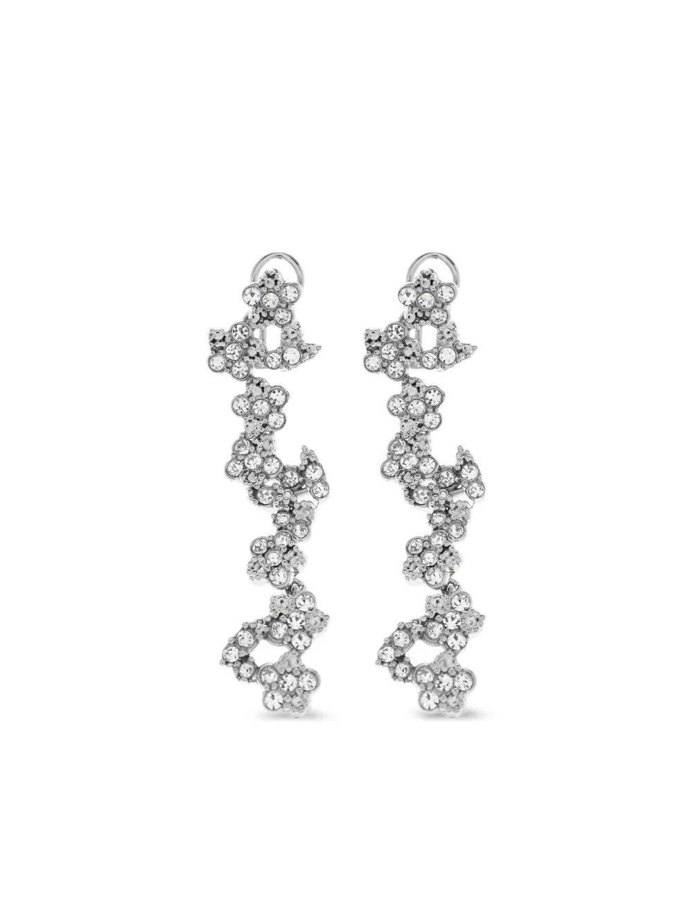 

Серьги с кристаллами JIL SANDER, серебряный