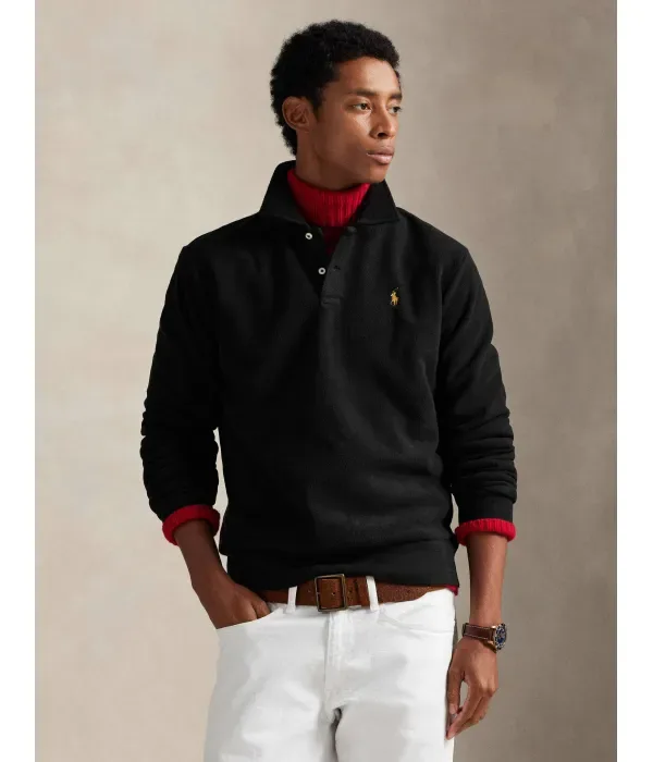 Флисовая рубашка-поло regular fit Polo Ralph Lauren, черный