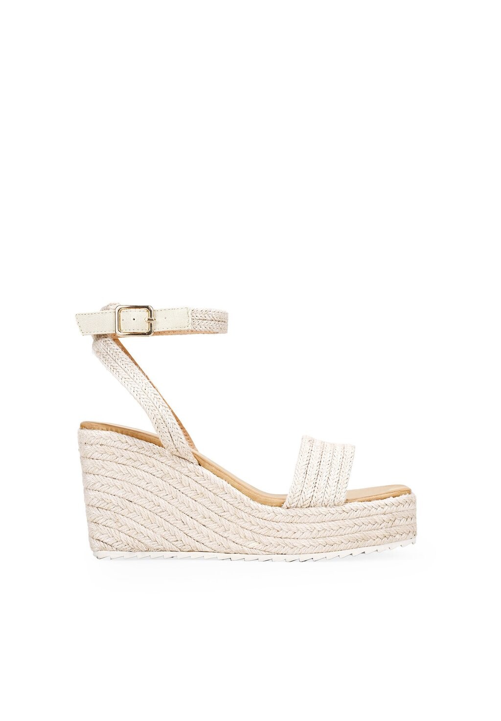 

Босоножки на танкетке Sandalias De Esparto Beige Con Cuña Bosanova, бежевые