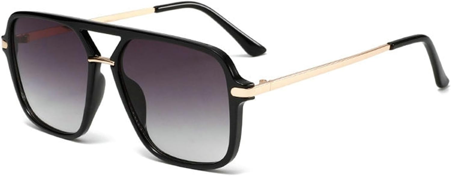 

Солнцезащитные очки Willochra Retro Square Pilot для женщин и мужчин, в стиле 70-х, классические, черные, с градиентным переходом цвета, защита от ультрафиолета UV400, C2