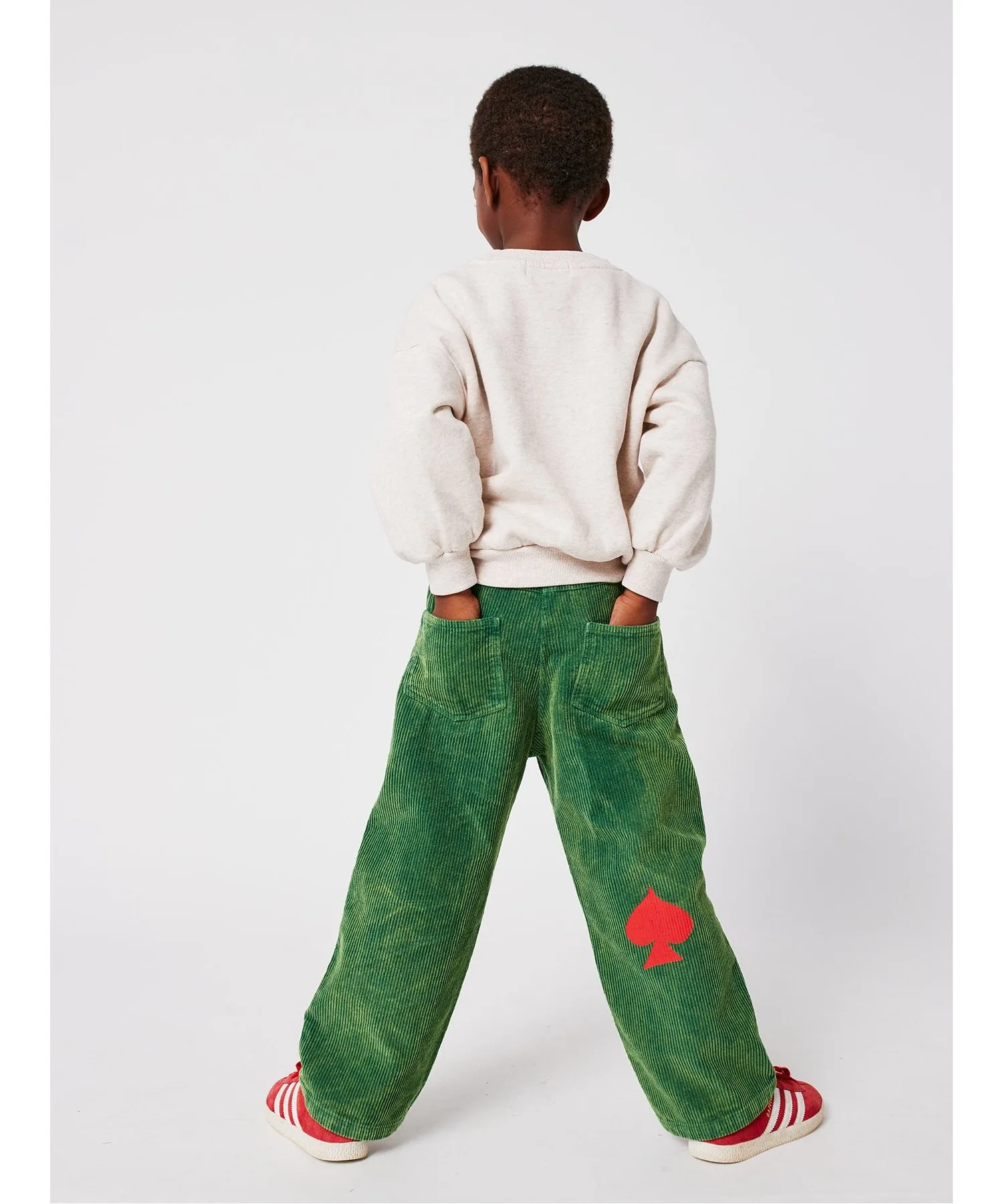 Детские штаны из вельвета Joker corduroy BOBO CHOSES зелёные — фото 3