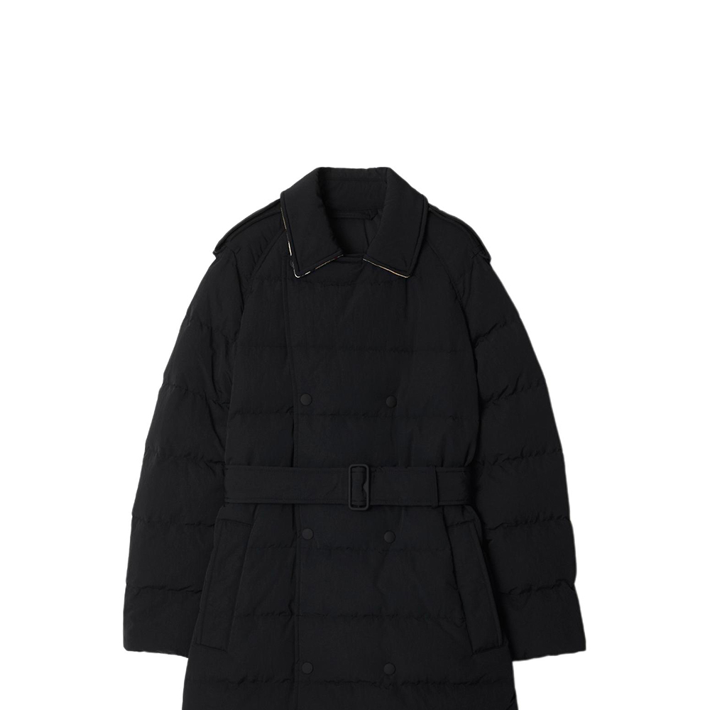 

Длинное пуховик из нейлона Burberry, черный