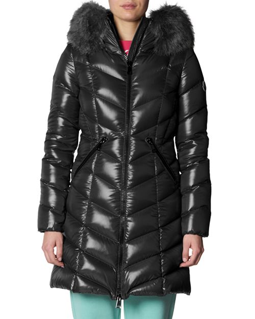 

Пуховик Fulmarre с капюшоном из искусственного меха Moncler, цвет Black