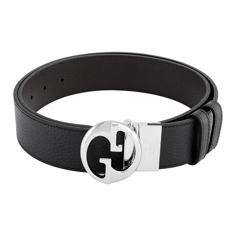 

GUCCI Мужской кожаный ремень, Black Brown