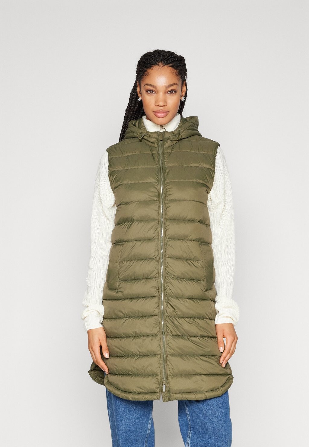 

Жилет ONLMELODY WAISTCOAT ONLY, цвет olive night