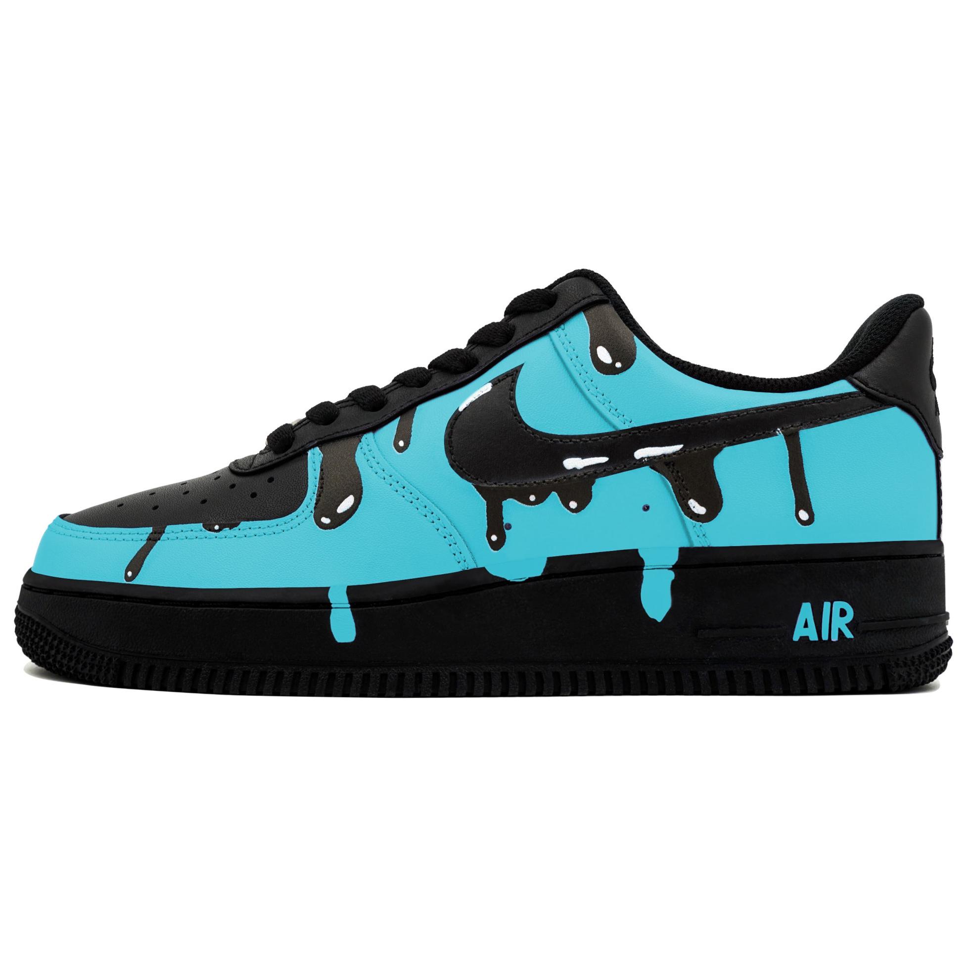 

Кроссовки Nike Air Force 1 Skateboarding Shoes Unisex Low-top Blue, черный