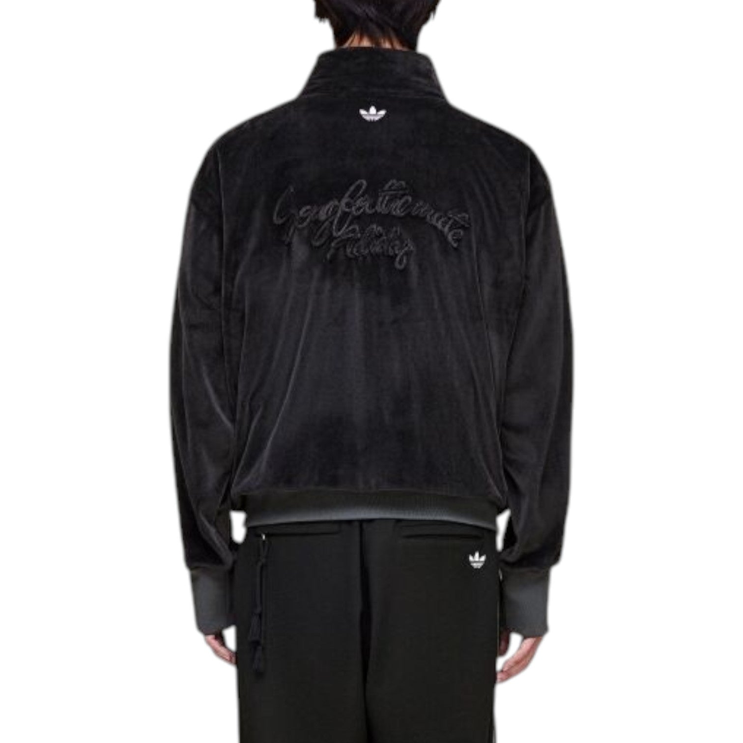 Куртка adidas x Song For The Mute 006 Velvet Relaxed Track Jacket 'Black' — фото 4