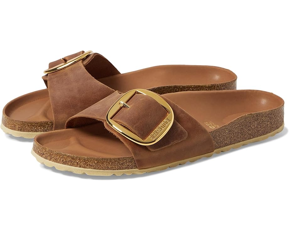 

Сандалии Birkenstock Madrid Big Buckle - Oiled Leather, цвет Antique Cognac Leather