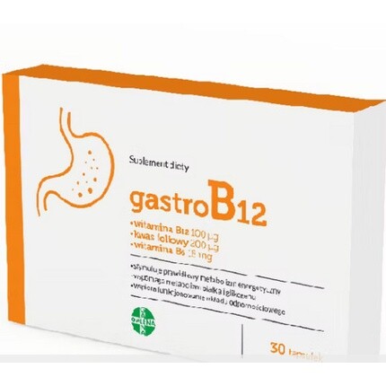 

Gastro B12 Витамин B6 B12 Фолиевая кислота Пищеварение Иммунная система 30 капсул Galena