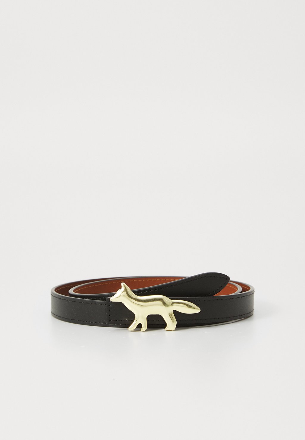 

Пояс PROFILE FOX REVERSIBLE BELT UNISEX Maison Kitsuné, черный