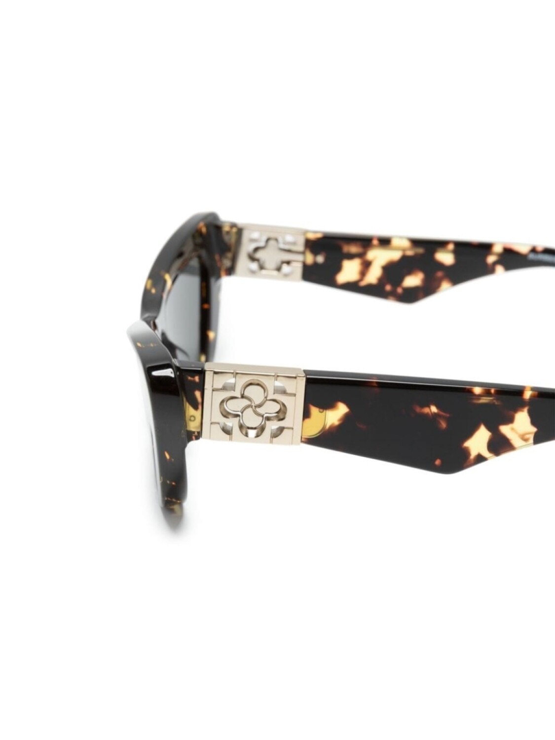 Солнцезащитные очки Burberry Eyewear в черепаховой оправе «кошачий глаз», коричневый — фото 3