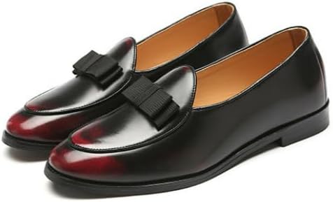 

Мужские лоферы с бантом, на подскоке, классические туфли, винтажные туфли, оксфорды для мужчин Waolsu, красный