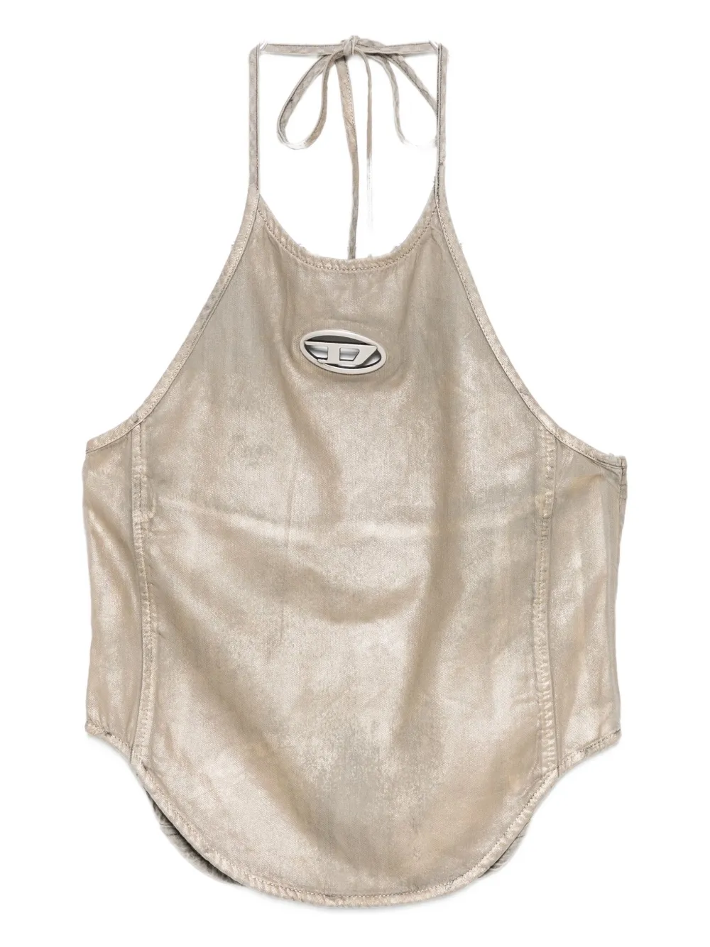 

Топ с логотипом и халтернеем DIESEL, золотой