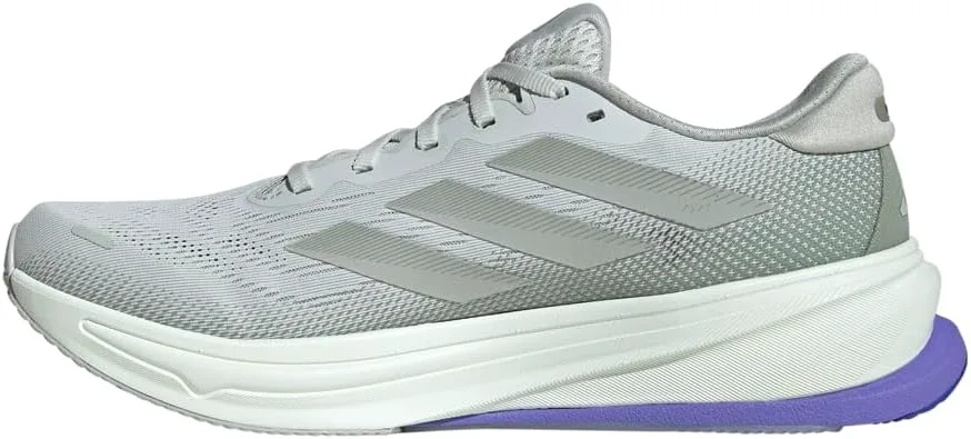 Мужские беговые кроссовки Adidas Supernova Rise 2, серебристый/серебристо-зеленый — фото 4