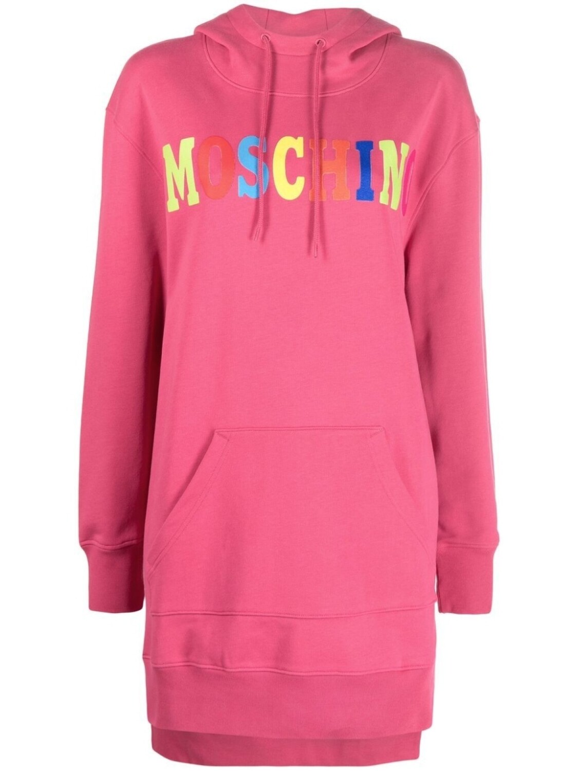 

Moschino платье с капюшоном и логотипом, розовый