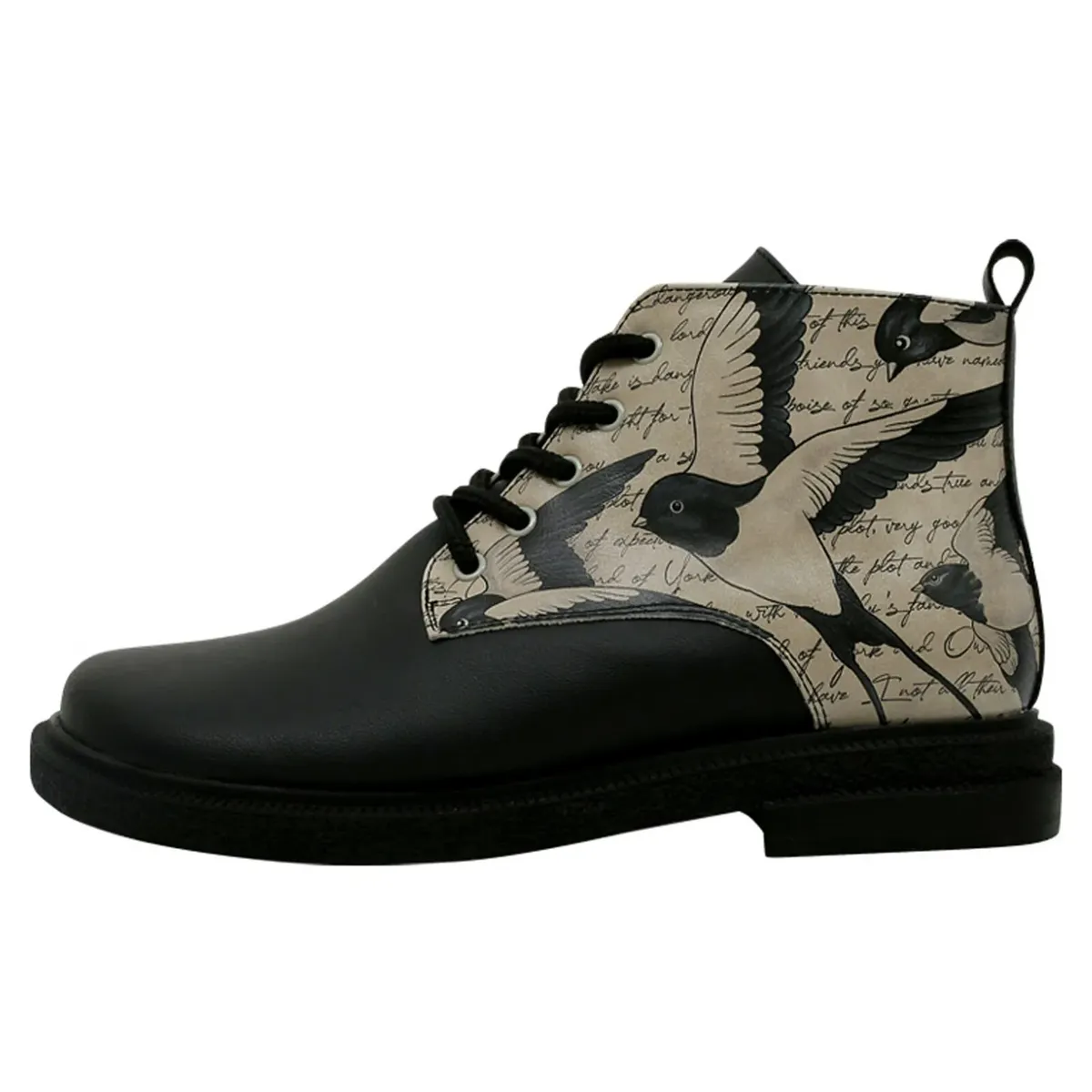 Лодочная обувь DOGO "Женские ботинки Victoria Boots Letters for Lovers Vegan Женские ботинки /", Vegan, черный — фото 3