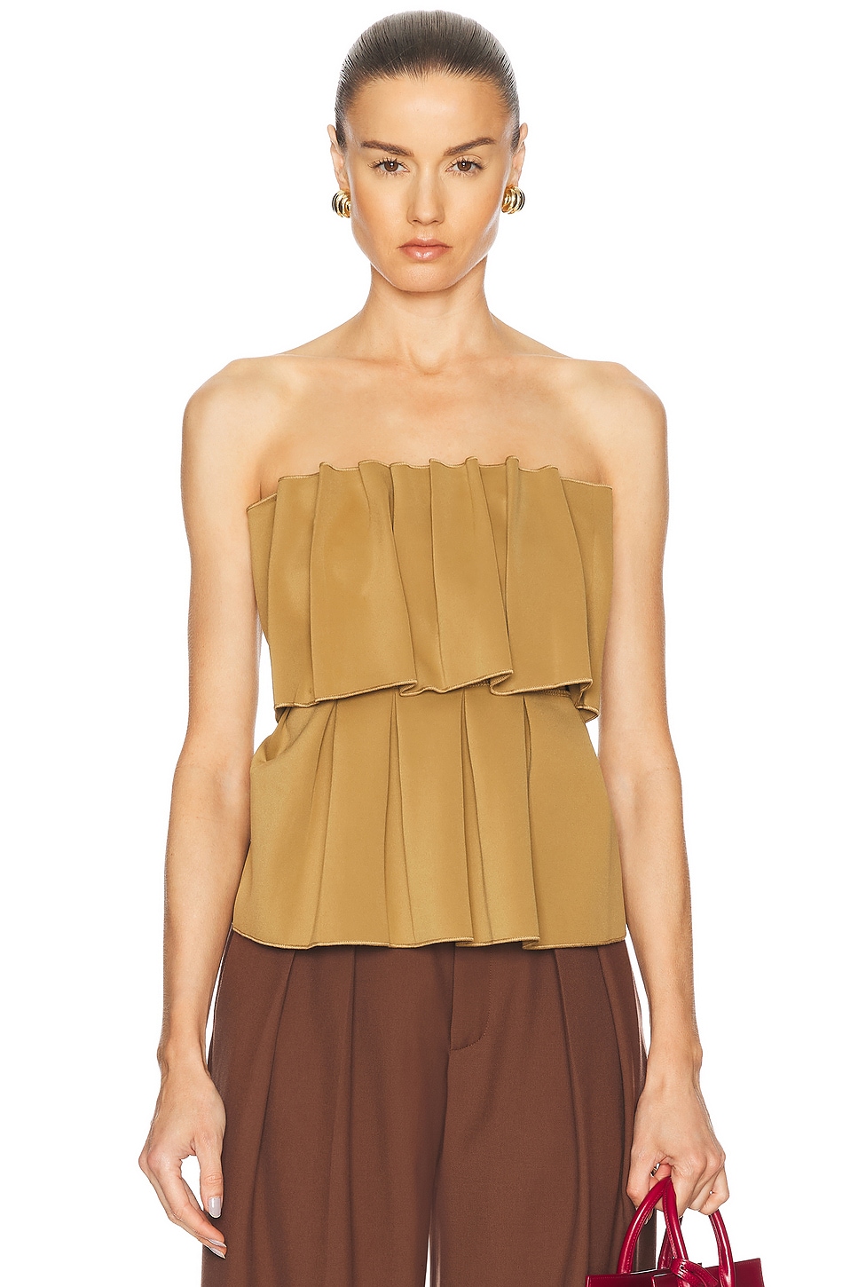 

Sculpted Tube Топ House Of Dagmar, Dull Gold