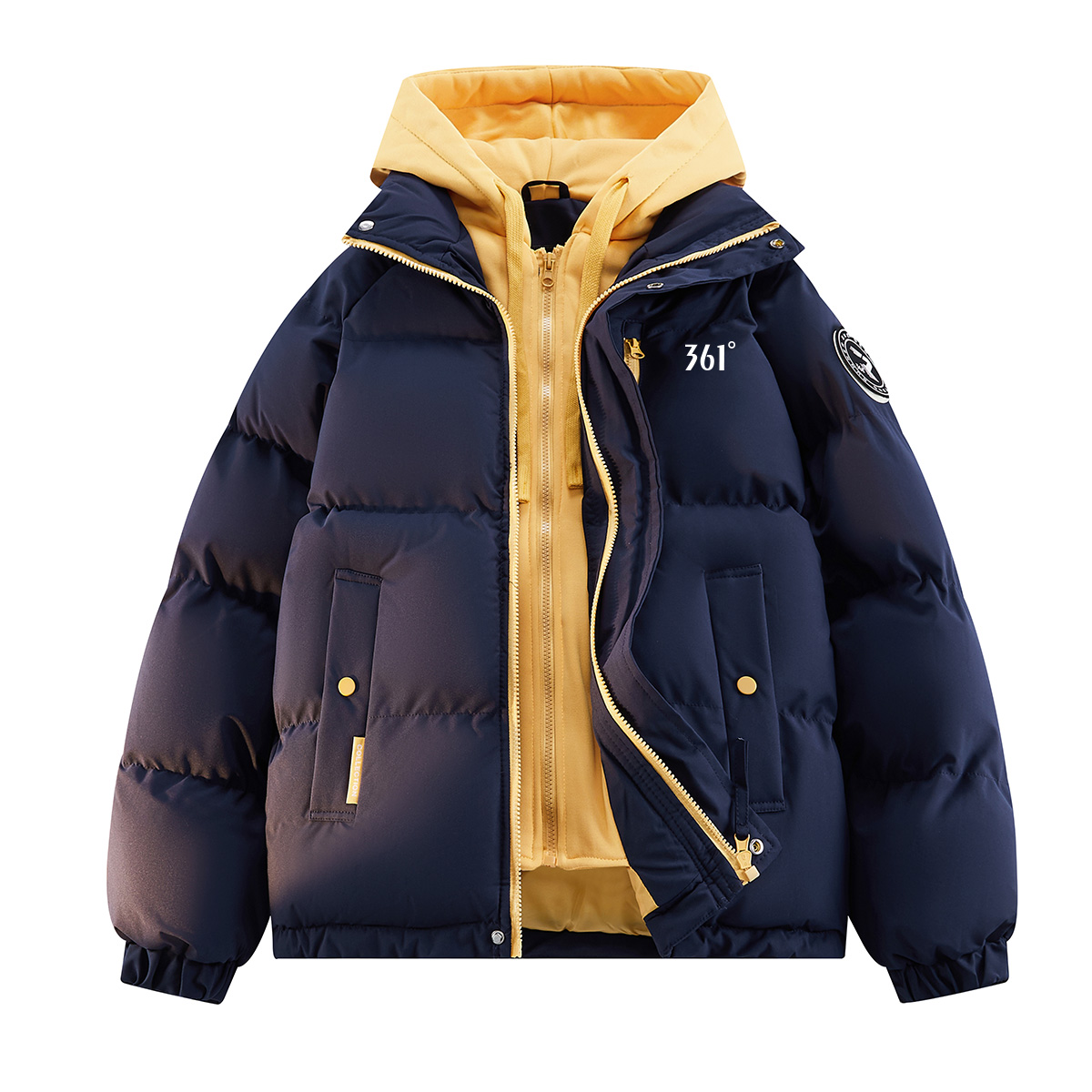 

Пуховик Unisex Hooded Thickened 361°, classic темно-синий