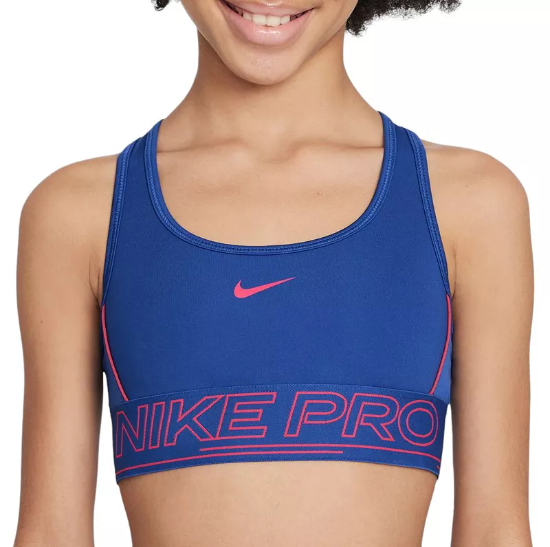 

Спортивный бюстгальтер Nike Pro Swoosh для девочек, цвет Game Royal