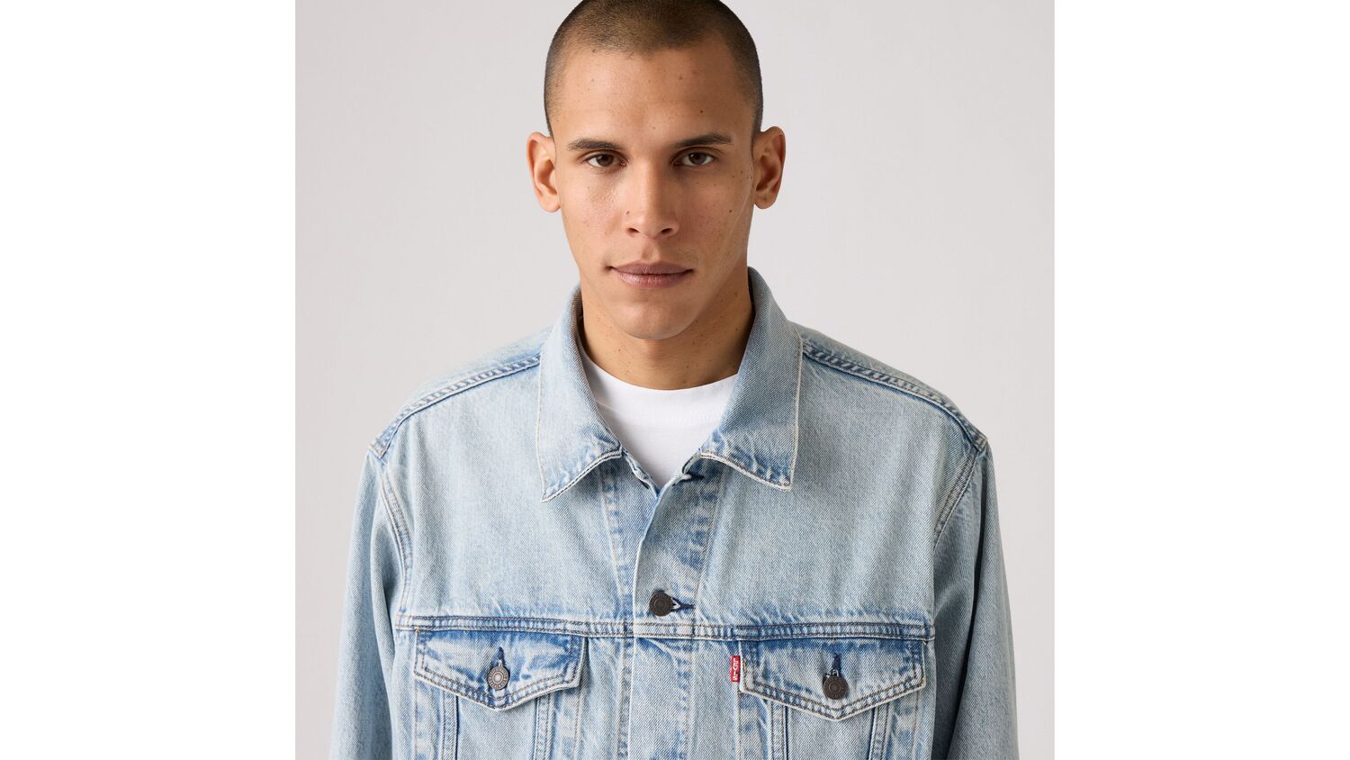Куртка дальнобойщика Thermodapt свободного кроя Levi's, Brightside - Light Wash — фото 4