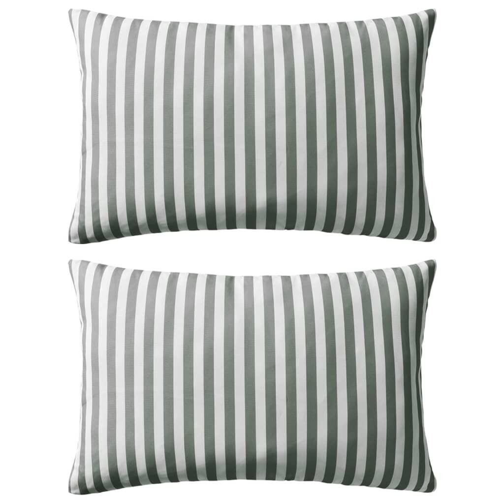 

Подушка садовая 2 шт. Полосатый узор 60 х 40 см. серая DKD HOME DECOR