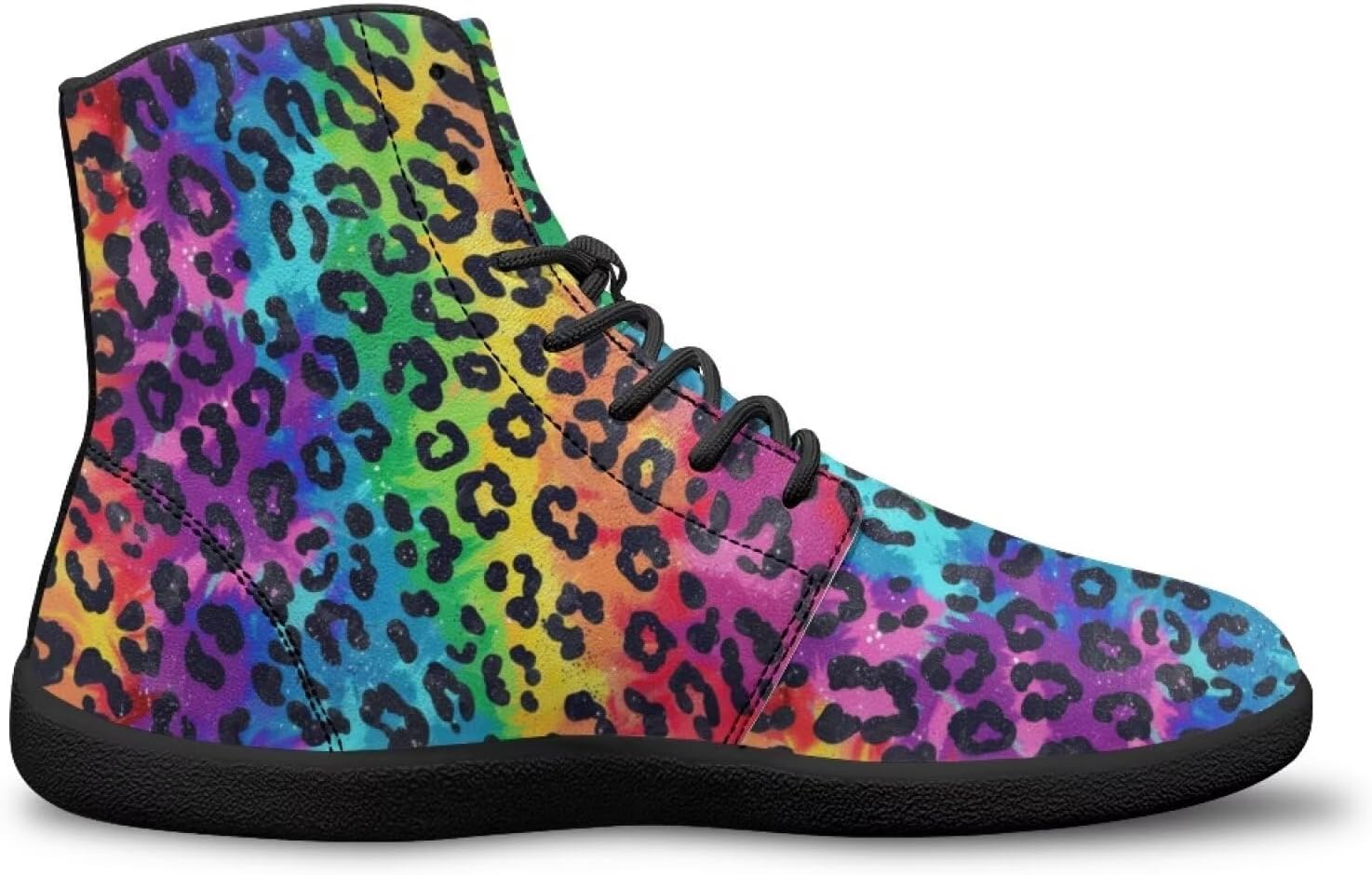Унисекс высокие походные ботинки для женщин и мужчин Hellhero, Rainbow Leopard Print — фото 2