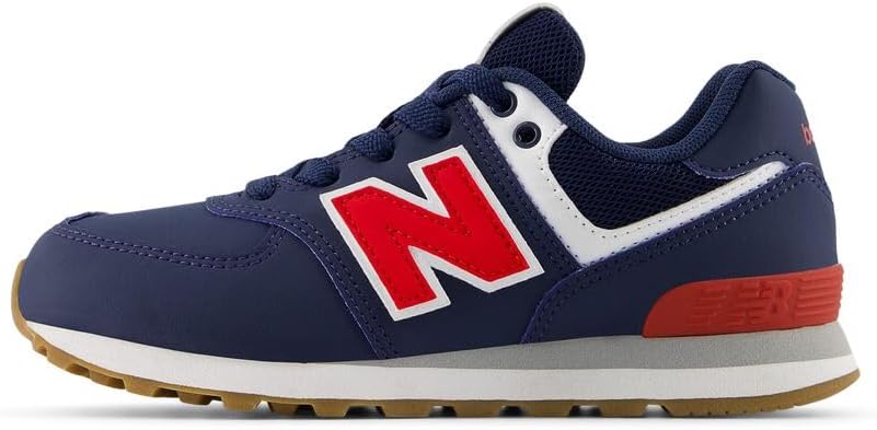 Кроссовки New Balance Kids' 574 V1 на шнуровке, красный — фото 2