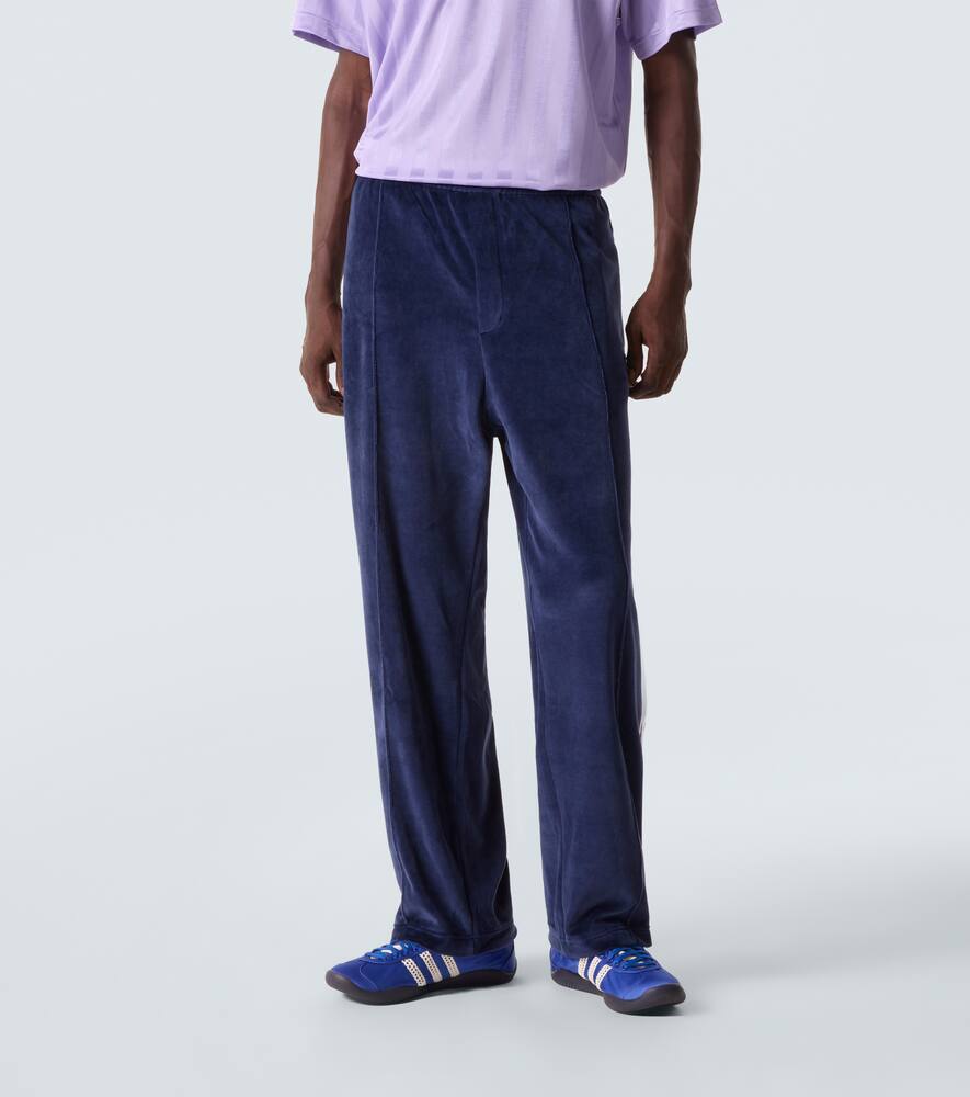 Брюки прямого кроя Wales Bonner из хлопкового вельвета Adidas, Night Navy — фото 3