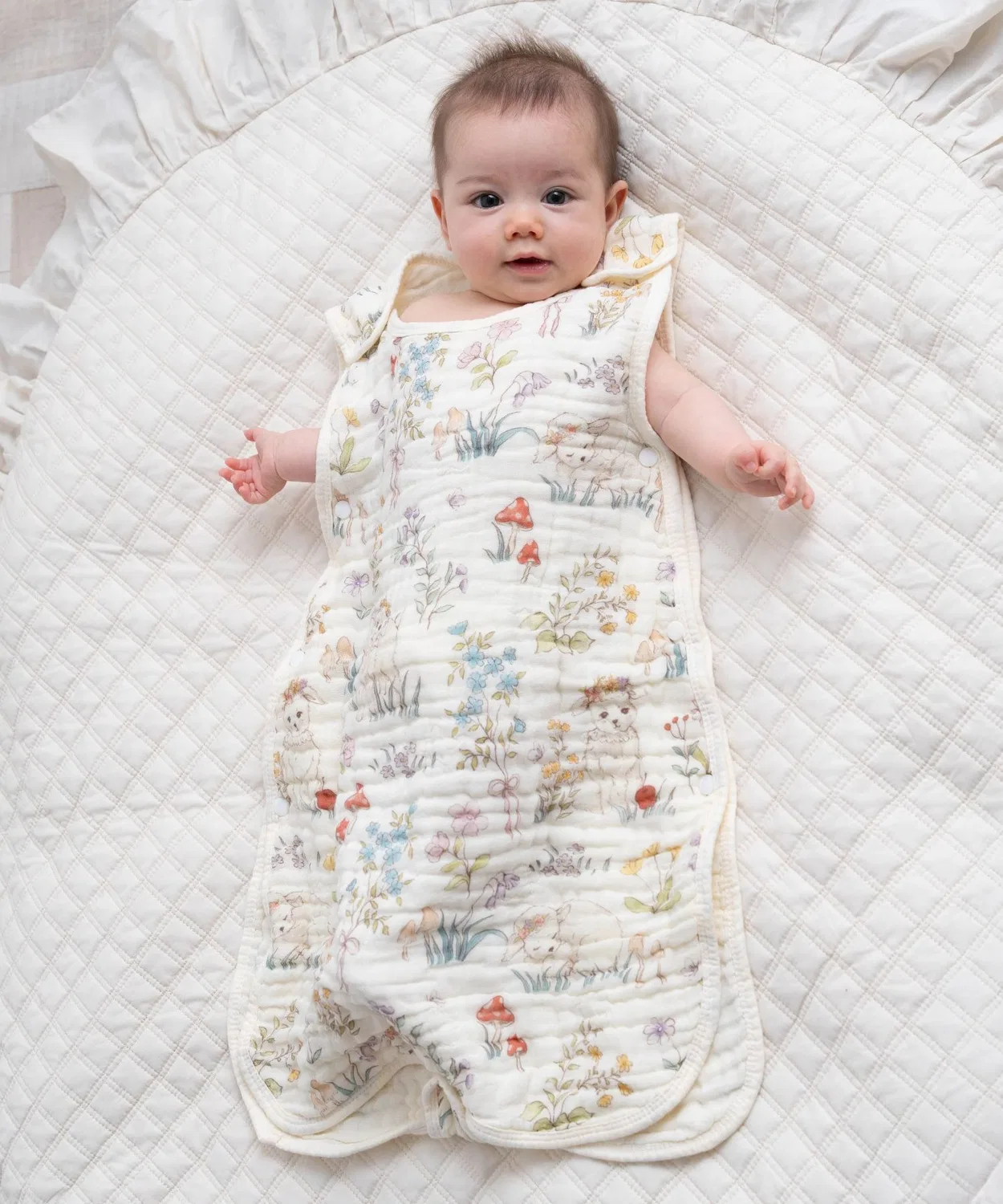 Слипер из бамбуковой 6-слойной марли, бренд Sweet Mommy, цвет синий — фото 3