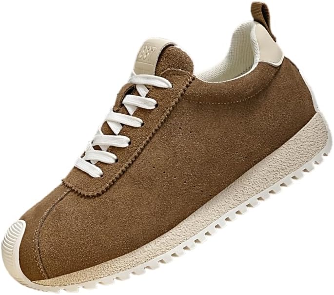 

Мужские модные повседневные спортивные кроссовки- удобные, с противоскользящей толстой подошвой, подходят для всех сезонов и с шнурками Hoalox, хаки