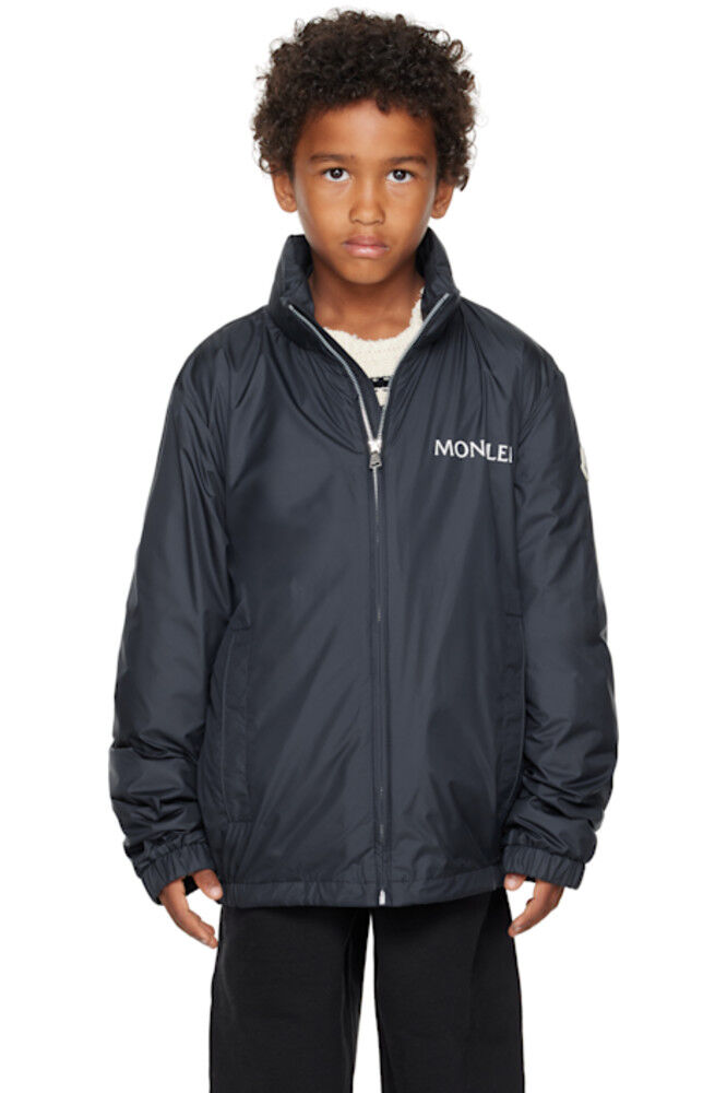 

Куртка Warne с капюшоном для больших детей темно-синего цвета Moncler Enfant