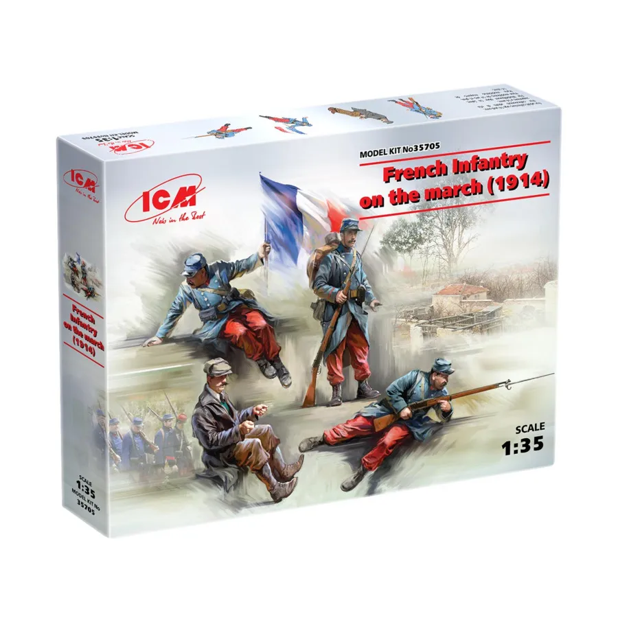 

Французская пехота на марше (1914 г.), Military Models 1/35 Scale (ICM)