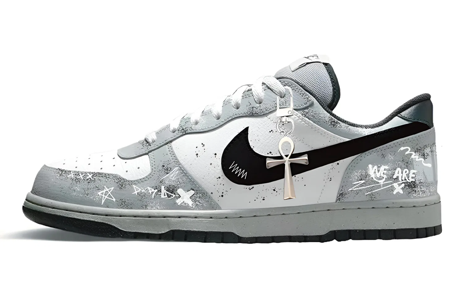 Кеды Nike Big Black White Gray — фото 3