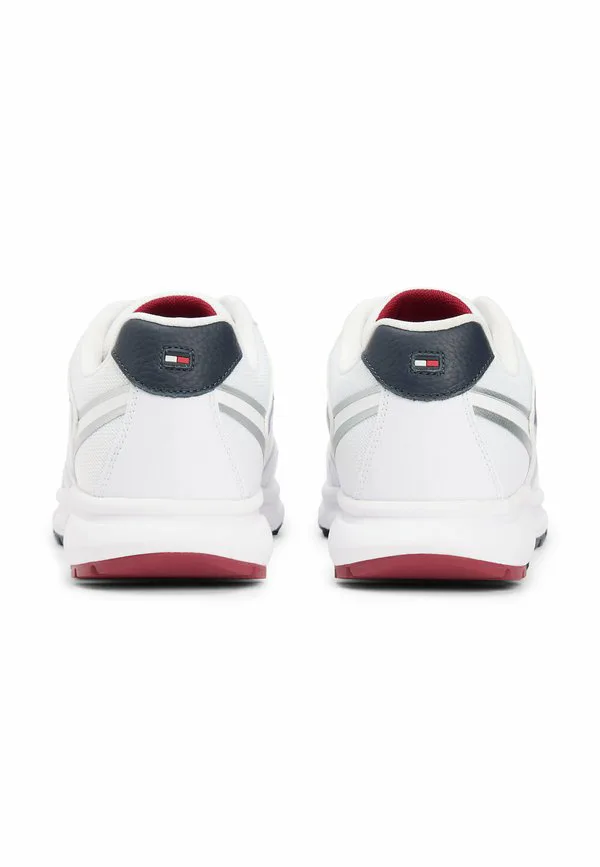 Кроссовки с логотипом и комбинированной текстурой Tommy Hilfiger, White — фото 4