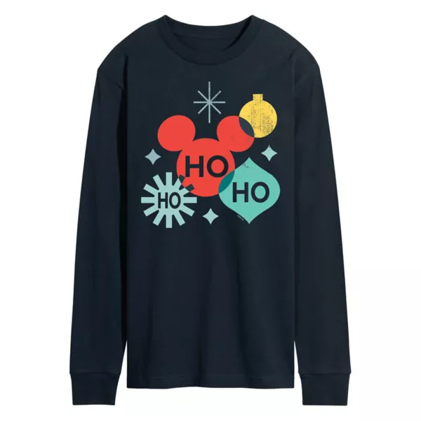 

Мужская футболка Holiday ho ho ho с длинными рукавами Disney, синий