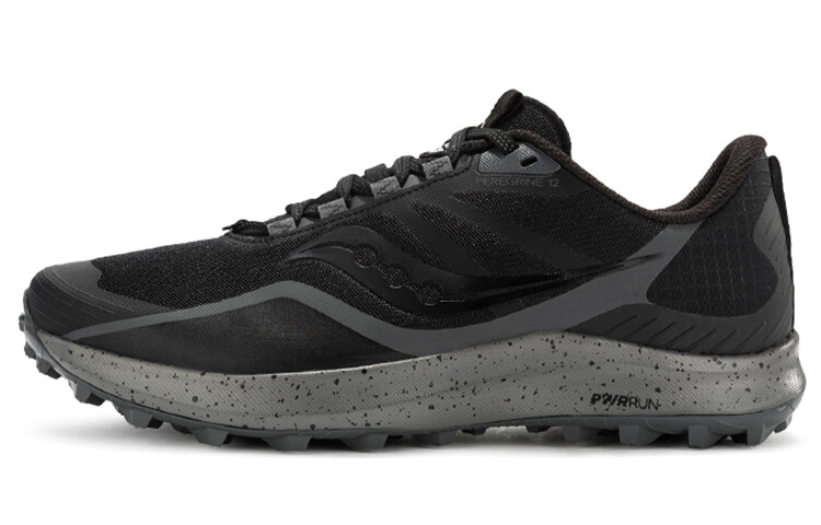 

Кроссовки Peregrine 12 женские с низким верхом, черные/темно-серые Saucony