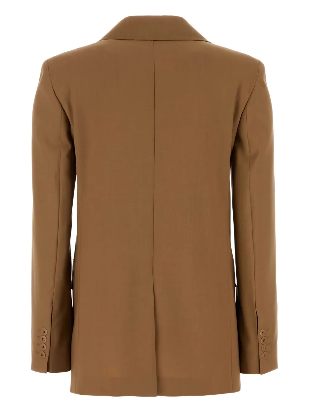 Однобортный пиджак из вирджинской шерсти MAX MARA, коричневый — фото 2
