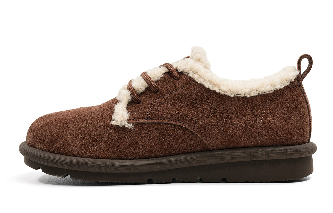 

Женская повседневная обувь Женские низкие кофейные туфли Eblan, цвет Brown Fleece-lined
