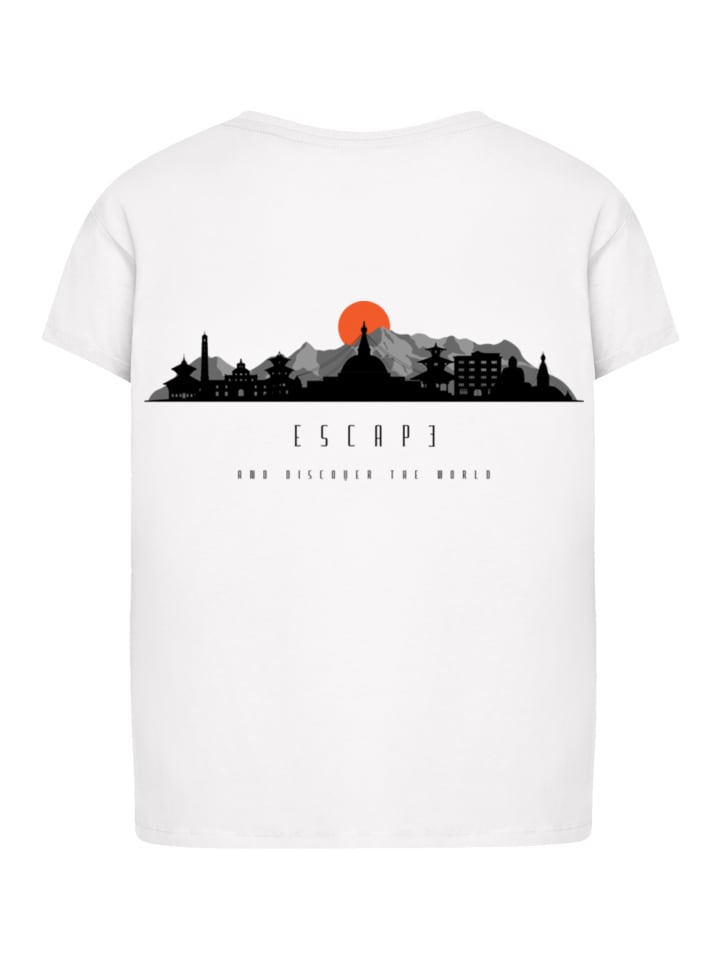 

Женская футболка Box Tee Escape Discover the World Asian Town белого цвета F4NT4STIC, Белый, Женская футболка Box Tee Escape Discover the World Asian Town белого цвета F4NT4STIC
