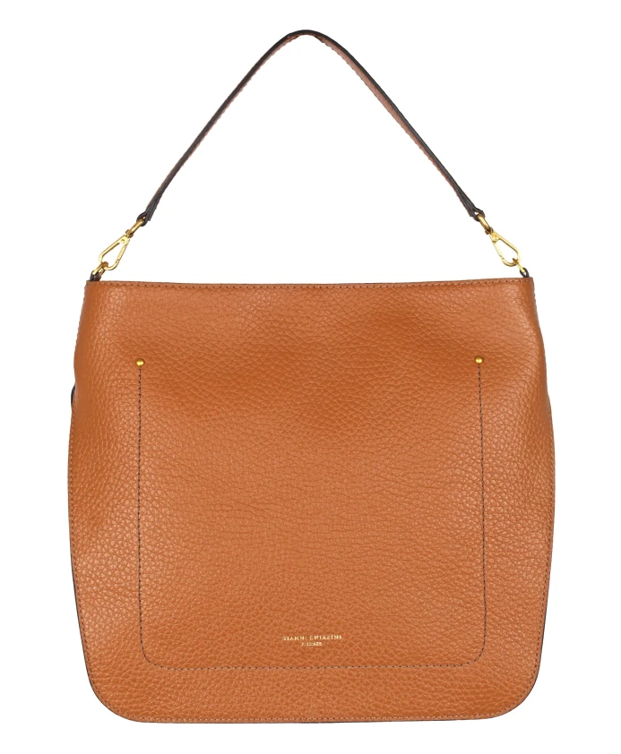 

Кожаная сумка Olga с замшевыми вставками Gianni Chiarini, коричневый